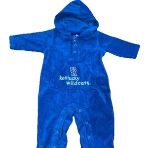 UK Kentucky Wildcats Baby Terry Cloth Hooded Romper 0/3 Months Blue
